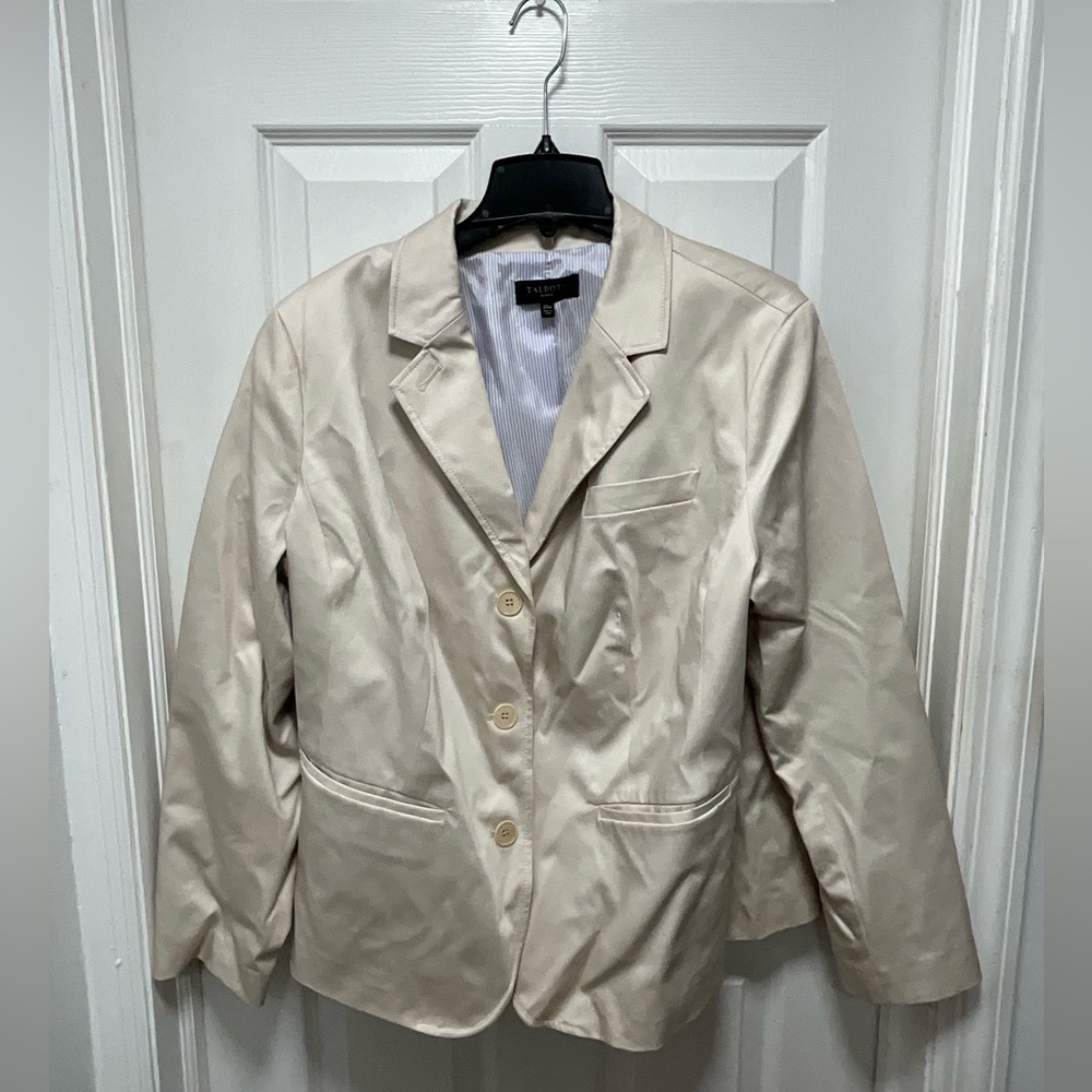 Classic Talbots Beige Blazer Plus Size 20W